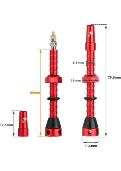 SIYAH-60MM Tarzı Dağ / Yol Bisikleti Için 1 Çift Lastiksiz Presta Valfi Ste Fv Meme Pirinç Çekirdek Presta Valfi Gövde Kiti (Yurt Dışından) indirimleri