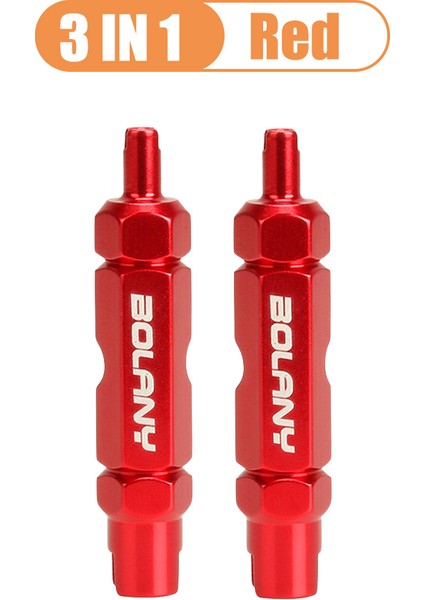 2 Adet 3 In 1 Kırmızı Tarzı Bisiklet Vana Çekirdeği Çıkarıcı Taşınabilir Lastik Nozulu Anahtarı Bisiklet Tamir Aracı Çok Fonksiyonlu Çıkarma Çift Başlı Sökme Anahtarı (Yurt Dışından)