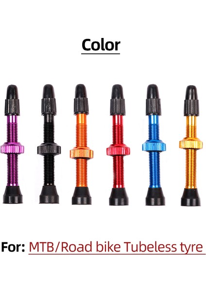 Siyah 60 mm Stili Bisiklet Tüpüsüz Valf Presta Fv Kap Core Dağ Nipel Wtool Için Mtb Yol Bisiklet Aksesuarları (Yurt Dışından)