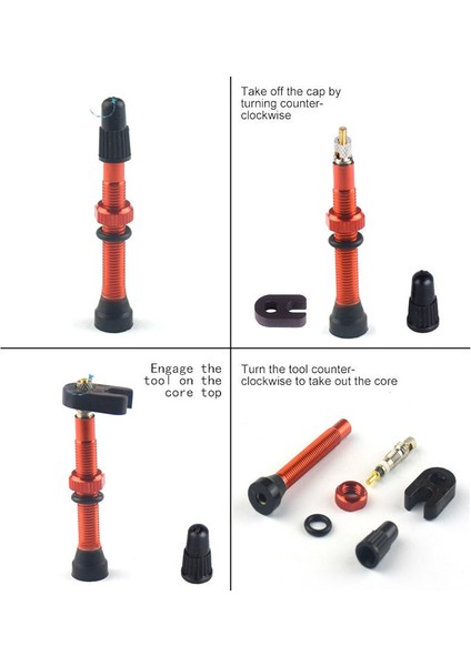 Siyah 60MM Tarzı Yol Mtb Bisiklet Tüpü Tüp Tüp Air Vana Kiti mm Pirinç Çekirdek Gövde Kapak Tüpsüz Conta Eşik Pedalı Bisiklet Presta Vana (Yurt Dışından) modelleri