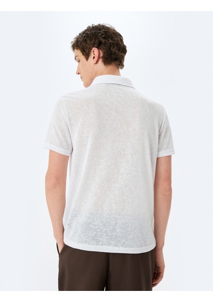 Kısa Kollu Yarı Transparan Polo Yaka Tişört fırsatları