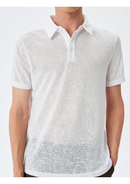 Kısa Kollu Yarı Transparan Polo Yaka Tişört indirimleri