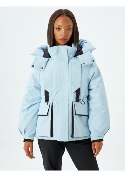 Anorak Mont Çıkarılabilir Kapüşonlu Su Geçirmez Fermuarlı Cep Detaylı Rahat Kalıp fırsatları