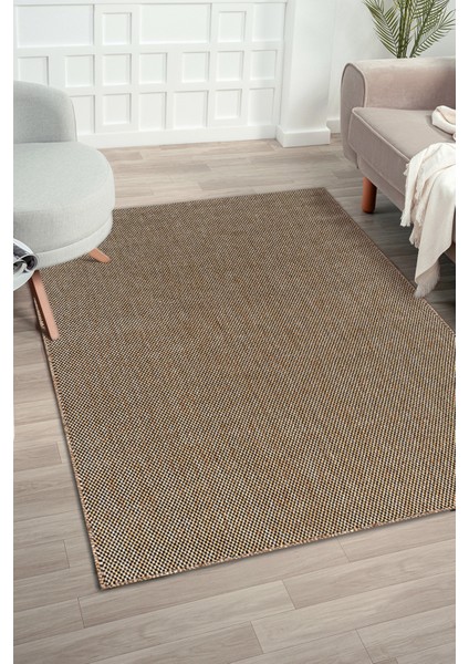 Doku DH006 Kahverengi Hav Toz Vermez Salon Mutfak Koridor Oturma Odası Yolluk Dokuma Kilim