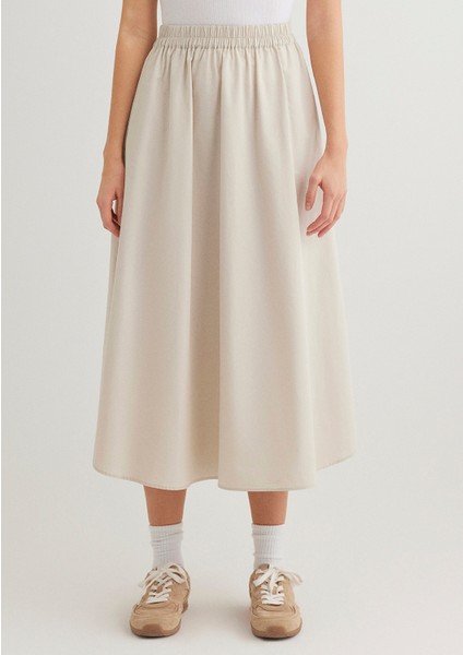 Bej Midi Etek 1310620-70134