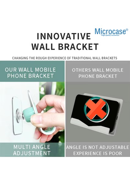 Döner Başlıklı Duvara Düz Alana Yapışkanlı Telefon Standı - AL4979 modelleri