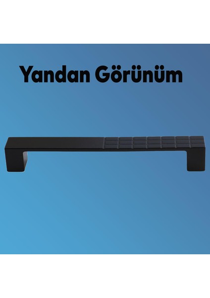 Bihter (128 mm - 12.8 cm) Metal Siyah Mobilya Mutfak Çekmece Dolap Dolabı Kulpu Kulbu Kulpları 10 ADET indirimleri