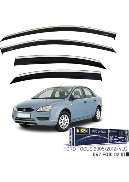 Ford Focus 2 Hb Niken Kromlu Cam Rüzgarlığı 4lü Set 2005 2011