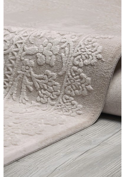 Elkenz 7559 Bej Uzun Ömürlü Yumuşak Dokulu Salon Mutfak Koridor Oturma Odası Yolluk Halı modelleri