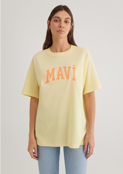 Mavi Logo Baskılı Sarı Tişört 1600843-71315