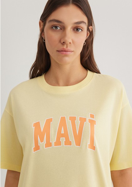 Mavi Logo Baskılı Sarı Tişört 1600843-71315