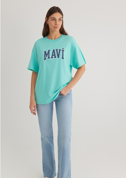 Mavi Logo Baskılı Mavi Tişört 1600843-71750
