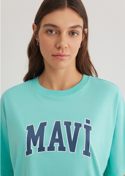 Mavi Logo Baskılı Mavi Tişört 1600843-71750