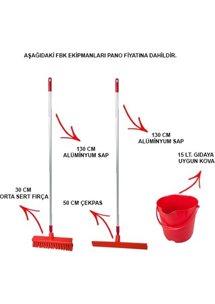 Firmalara Özel Üretilen Temizlik Istasyonu (Ekipmanlı) Kırmızı modelleri