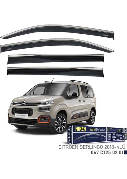 Citroen Berlingo Niken Cam Rüzgarlığı 4lü Set 2019 ve Üstü