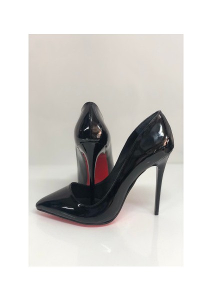 Siyah Rugan Stiletto Topuklu Ayakkabı fiyatları