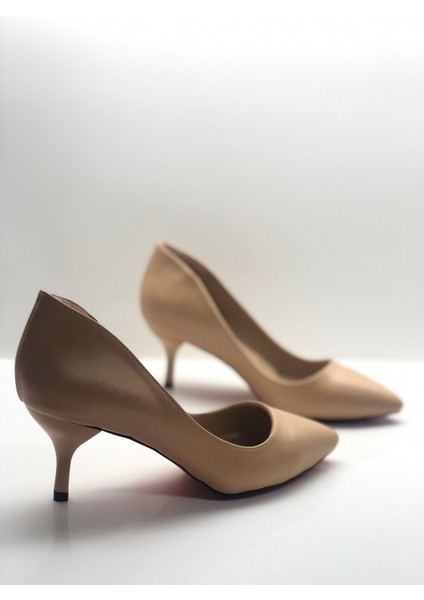 Nude Mat Stiletto Topuklu Ayakkabı