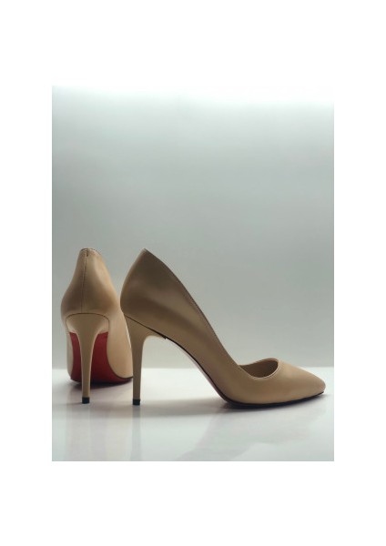 Nude Mat Stiletto Topuklu Ayakkabı