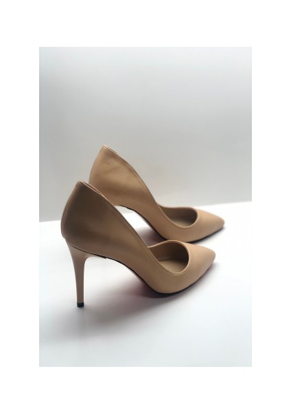 Nude Mat Stiletto Topuklu Ayakkabı