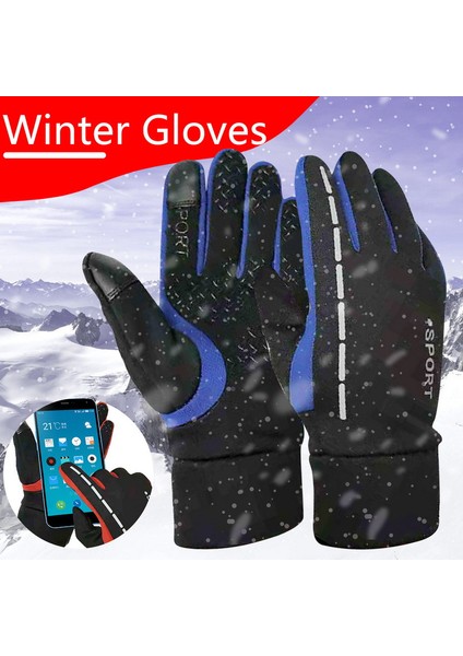 C Tarzı S Beden Erkek Kış Bisiklet Eldiveni Bisiklet Sıcak Dokunmatik Ekran Tam Parmak Eldiven Su Geçirmez Açık Bisiklet Kayak Motosiklet Sürme (Yurt Dışından) indirimleri