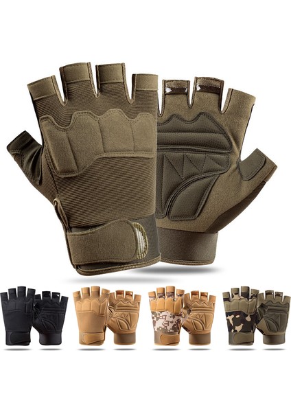 B-Kırmızı Tarzı S Beden Askeri Ordu Çekim Parmaksız Kaymaz Eldiven Yarım Parmak Erkekler Taktik Açık Nefes Spor Bisiklet Motosiklet Eldivenleri (Yurt Dışından) modelleri