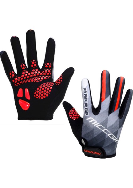 Kırmızı Stil M Boyutu Mtb Eldiven Bisiklet Dokunmatik Ekran Jel Bisiklet Spor Darbeye Dayanıklı Yol Tam Parmak Bisiklet Eldiven Erkekler Kadınlar Için Mıccgın (Yurt Dışından)