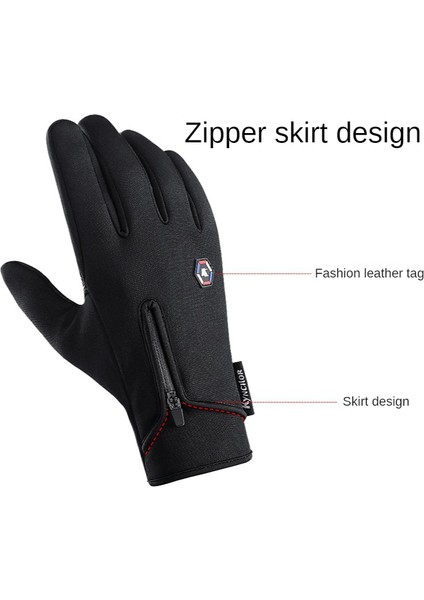 Siyah Stil M Boyutu Sonbahar Kış Unisex Kış Termal Sıcak Eldiven Bisiklet Bisiklet Kar Kayak Açık Spor Kamp Yürüyüş Koşu Eldivenleri Erkekler Kadınlar Için (Yurt Dışından)