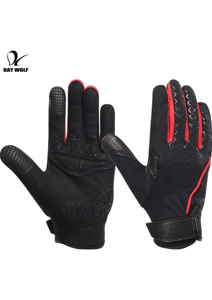 Siyah Stil Xl Boyutu Gün Kurt Mtb Bisiklet Eldiveni Erkekler Yaz Tam Parmak Kadın Nefes Spor Spor Egzersiz Eldiveni Dokunmatik Ekran Spor Kavrama (Yurt Dışından)