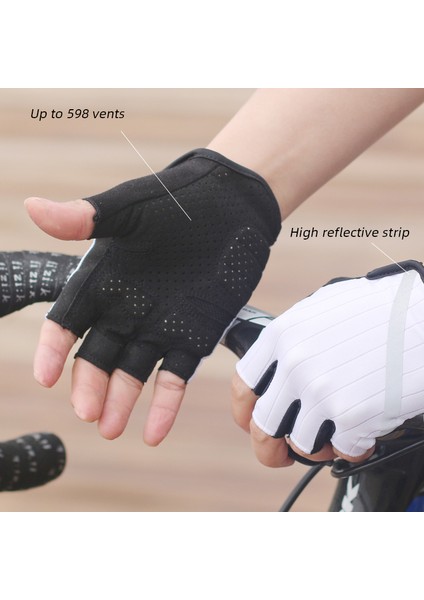 Turuncu Tarzı L Boyutu Bisiklet Eldiveni Son Derece Yansıtıcı Kaymaz Mtb Yol Bisiklet Eldiveni Erkek Kadın Yarım Parmak Nefes Darbeye Dayanıklı Bisiklet Spor Eldiveni (Yurt Dışından) indirimleri