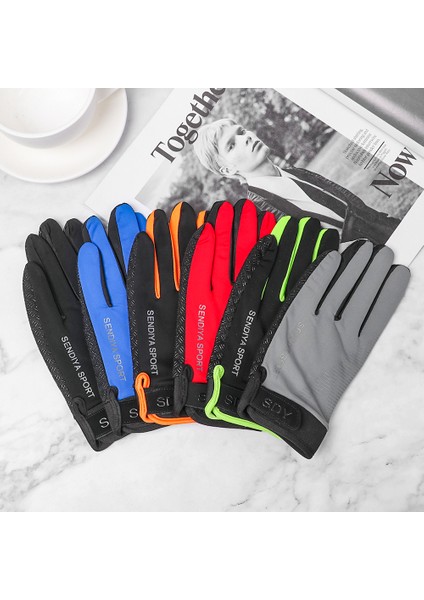 Turuncu Tarzı Xl Boyutu Sıcak Eldiven Dokunmatik Ekran Bisiklet Eldivenler Açık Spor Güneş Koruma Eldiven Ter Emer Unisex Erkekler Spor Bisiklet Eldivenler (Yurt Dışından) fırsatları