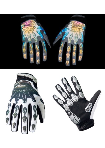 Siyah Stil M Boyutu Yeni Renkli Aydınlık Tam Parmak Bisiklet Kaymaz Mtb Mitten Yansıma Dazzle Mtb Yol Bisikleti Mtb Bisiklet Motosiklet Bisiklet Eldiveni (Yurt Dışından) fırsatları