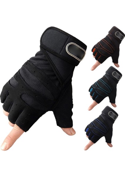 Siyah Stil M Boyutu Yarım Parmak Bisiklet Eldiveni Bisiklet Motosikletçi Eldiveni Spor Salonu Eğitimi Spor Halter Spor Parmaksız Kadın Erkek Spor Eldiven (Yurt Dışından) modelleri
