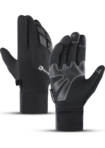 A0011-BK Stili S Beden Kış Sıcak Bisiklet Bisiklet Eldiveni Unisex Dokunmatik Ekran Bisiklet Açık Spor Kayak Kamp Yürüyüş Motosiklet Eldivenleri Tam Parmak (Yurt Dışından)