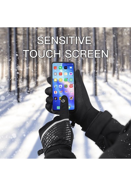 A0011-BK Stili S Beden Kış Sıcak Bisiklet Bisiklet Eldiveni Unisex Dokunmatik Ekran Bisiklet Açık Spor Kayak Kamp Yürüyüş Motosiklet Eldivenleri Tam Parmak (Yurt Dışından) fırsatları