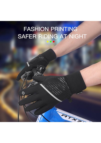 A0011-BK Stili S Beden Kış Sıcak Bisiklet Bisiklet Eldiveni Unisex Dokunmatik Ekran Bisiklet Açık Spor Kayak Kamp Yürüyüş Motosiklet Eldivenleri Tam Parmak (Yurt Dışından) indirimleri