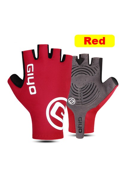 C0102-KIRMIZI Tarzı L Boyutu Bisiklet Eldiveni Parmaksız Yarım Parmak (Yurt Dışından)