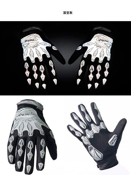 Gri Tarzı M Boyutu Yeni Renkli Aydınlık Tam Parmak Bisiklet Kaymaz Mtb Mitten Yansıma Dazzle Mtb Yol Bisikleti Mtb Bisiklet Motosiklet Bisiklet Eldiveni (Yurt Dışından)