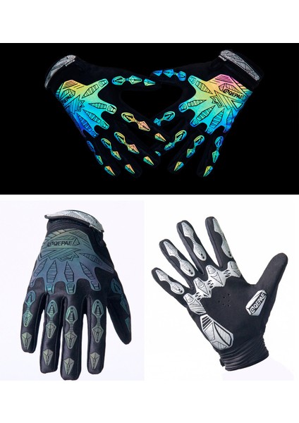 Gri Tarzı M Boyutu Yeni Renkli Aydınlık Tam Parmak Bisiklet Kaymaz Mtb Mitten Yansıma Dazzle Mtb Yol Bisikleti Mtb Bisiklet Motosiklet Bisiklet Eldiveni (Yurt Dışından) fiyatları