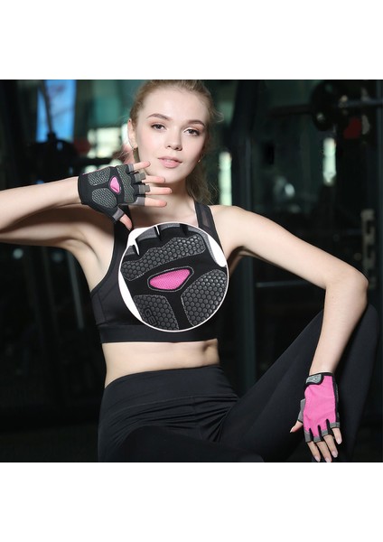 Silikon-Kırmızı Tarzı L Boyutu Bisiklet Parmaksız Eldiven Profesyonel Spor Salonu Fitness Kaymaz Eldiven Kadın Erkek Nefes Anti-Şok Spor Eldiven Mtb Bisiklet Eldivenleri (Yurt Dışından) fırsatları