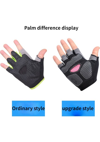 Silikon-Kırmızı Tarzı L Boyutu Bisiklet Parmaksız Eldiven Profesyonel Spor Salonu Fitness Kaymaz Eldiven Kadın Erkek Nefes Anti-Şok Spor Eldiven Mtb Bisiklet Eldivenleri (Yurt Dışından) indirimleri