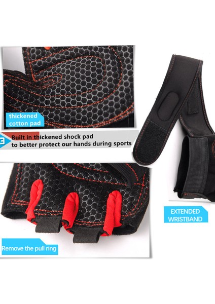 Turuncu-Siyah Tarzı L Boyutu Spor Salonu Eldiveni Spor Ağırlık Kaldırma Eldiveni (Yurt Dışından) fırsatları