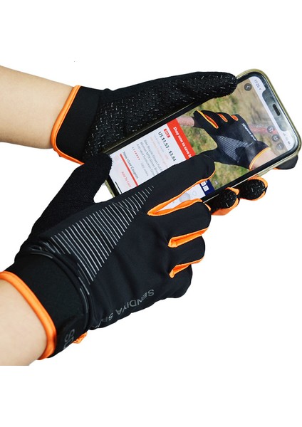 Yeşil Stil M Boyutu Bisiklet Bisiklet Nefes Eldiven Tam Parmak Dokunmatik Ekran Eldiveni Sonbahar Eldivenler Kaymaz Sürme Spor Eldiven Tırmanma Bisiklet Eldiven (Yurt Dışından) indirimleri