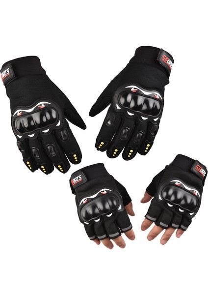 Siyah Stil Nefes Koruyucu Bisiklet Motosiklet Tam Parmak Eldiven Açık Spor Taktik Eldiven Sürme Sert Kabuk Yarım Parmak Eldiven (Yurt Dışından) fiyatları