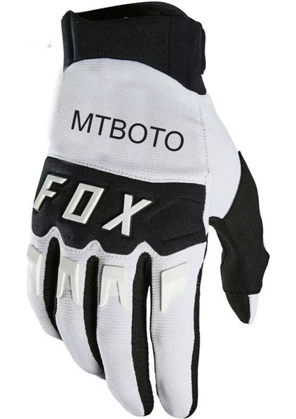 BEYAZ--2023 Tarzı Xl Boyutu Mtboto Tilki Eldiven Mtb Bisiklet Motosiklet Guantes Darbeye Dayanıklı Eldivenler (Yurt Dışından)