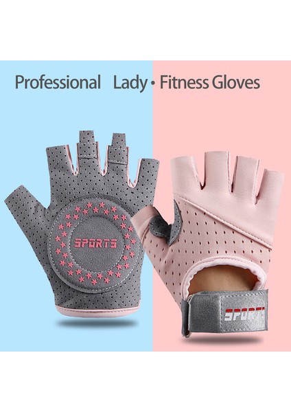 Gri Tarzı L Boyutu Spor Eldivenleri Kadın Yoga Sportg Aparatı Bayan Eğitim Kaymaz Nefes Ince Yarım Parmak Halter Bisiklet Eldiveni (Yurt Dışından) fiyatları