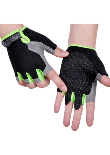 A-Yeşil Tarzı M Boyutu Yarım Parmak Bisiklet Eldiveni Bisiklet Motosikletçi Eldiveni Spor Salonu Eğitimi Spor Halter Spor Parmaksız Kadın Erkek Spor Eldiven (Yurt Dışından)