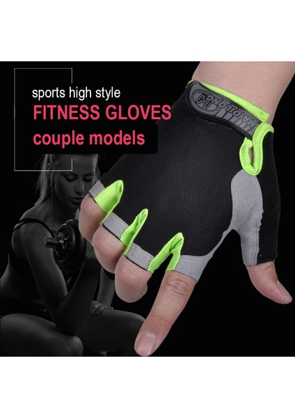 A-Yeşil Tarzı M Boyutu Yarım Parmak Bisiklet Eldiveni Bisiklet Motosikletçi Eldiveni Spor Salonu Eğitimi Spor Halter Spor Parmaksız Kadın Erkek Spor Eldiven (Yurt Dışından) modelleri
