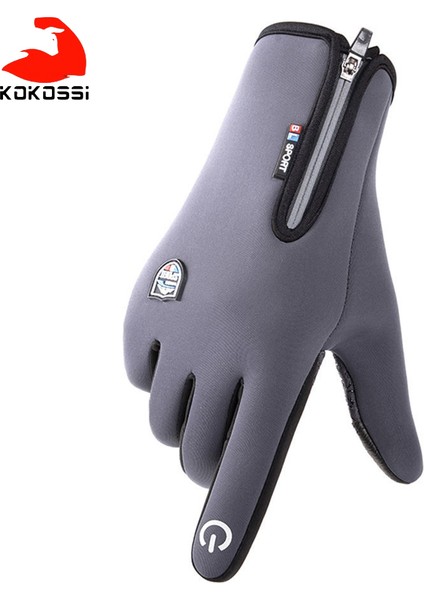 Gri Tarzı L Boyutu Kokossi Su Geçirmez Bisiklet Eldiveni Tam Parmak Açık Kadın Dokunmatik Ekran Spor Spor Kaymaz Erkek Bisiklet Motosiklet Eldiveni (Yurt Dışından)