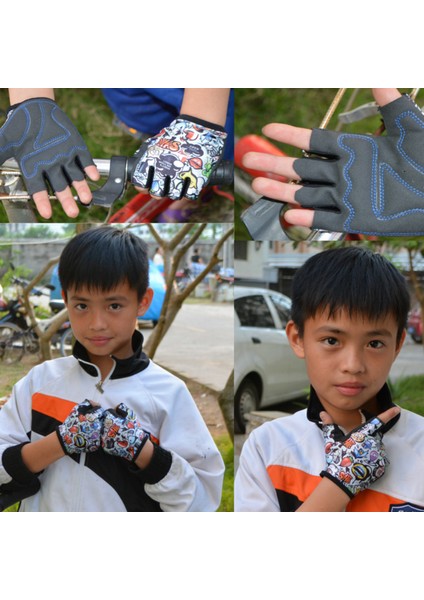 Xs Tarzı Yeni Dağ Bisikleti Sürme Açık Spor Fitness Kısa Parmak Çocuk Yarım Eldiven Xr-Sıcak (Yurt Dışından) modelleri