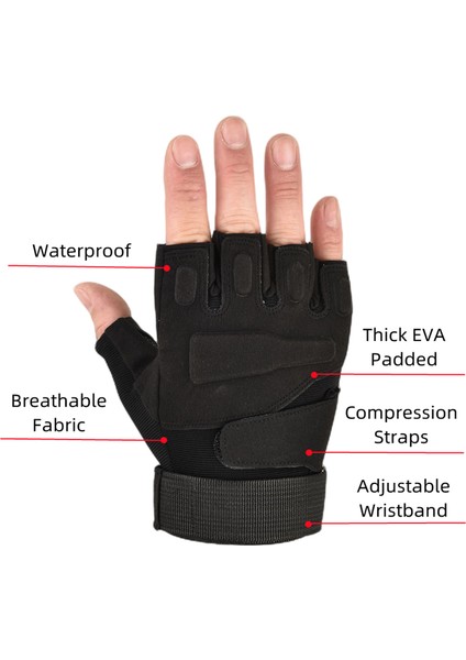 Yeşil Stil Xl Boyutu Erkekler Yarım Parmak Taktik Eldiven Dağcılık Fitness Eğitimi Koruma Ordu Açık Spor Çekim Bisiklet Antiskid Eldiven (Yurt Dışından) indirimleri